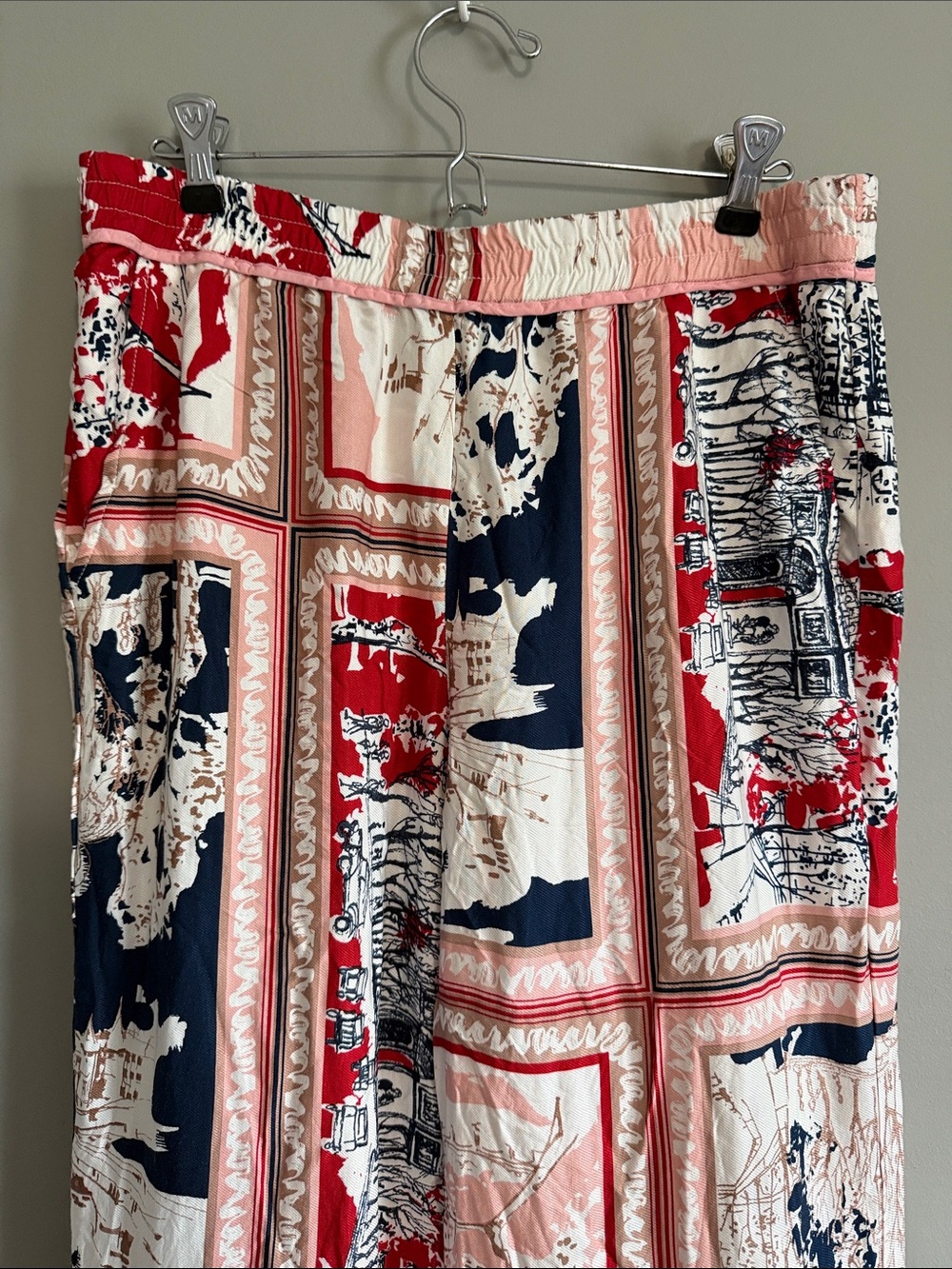 Anthropologie Maeve - Printed Wide Leg Viscose Pants - Size Small - Picture 3 of 9